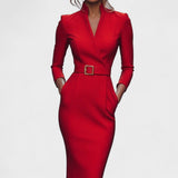 Inês | Rochie Elegantă cu Cinturón