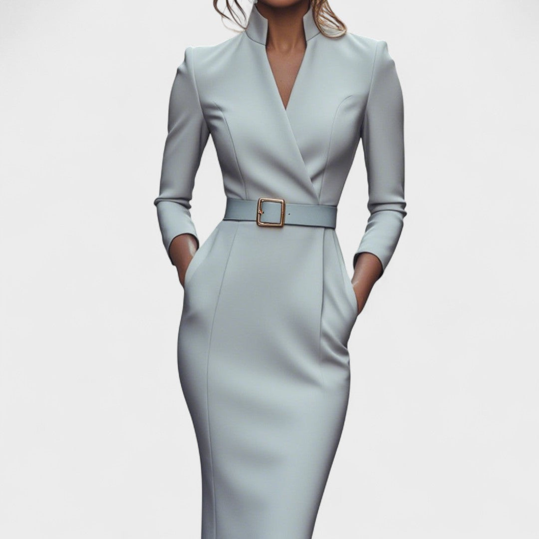 Inês | Rochie Elegantă cu Cinturón