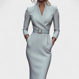 Inês | Rochie Elegantă cu Cinturón