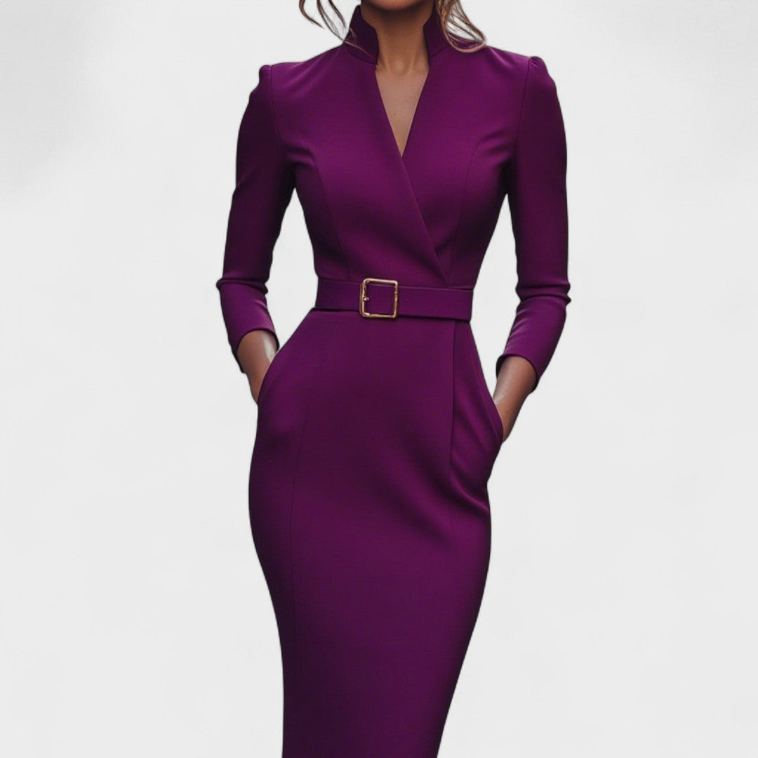 Inês | Rochie Elegantă cu Cinturón