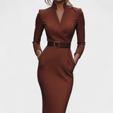 Inês | Rochie Elegantă cu Cinturón