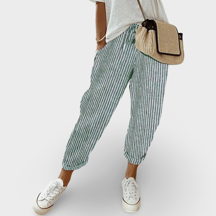 Helga | Pantaloni lejeri din in