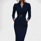 Inês | Rochie Elegantă cu Cinturón