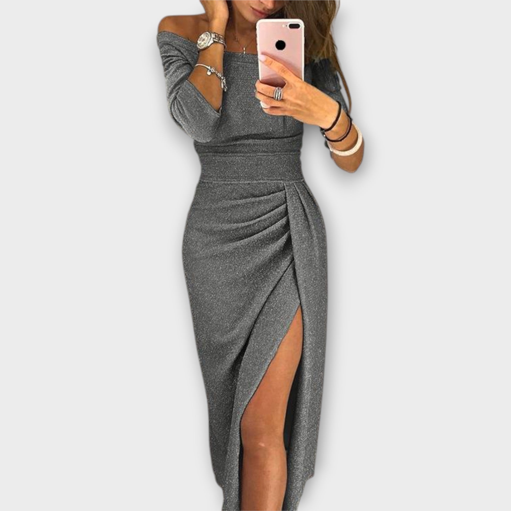 Lena | Rochie Elegantă fără Umeri