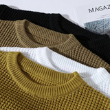 Didrik | PULOVER DIN TRICOT PREMIUM CU TEXTURĂ DE CELULĂ DE ALBINĂ