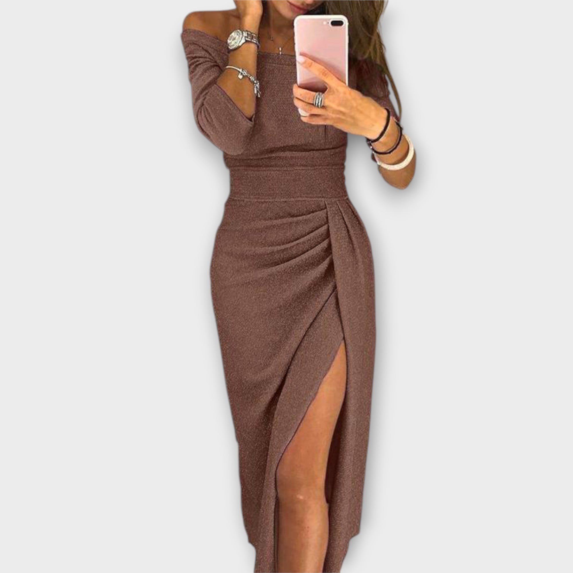 Lena | Rochie Elegantă fără Umeri