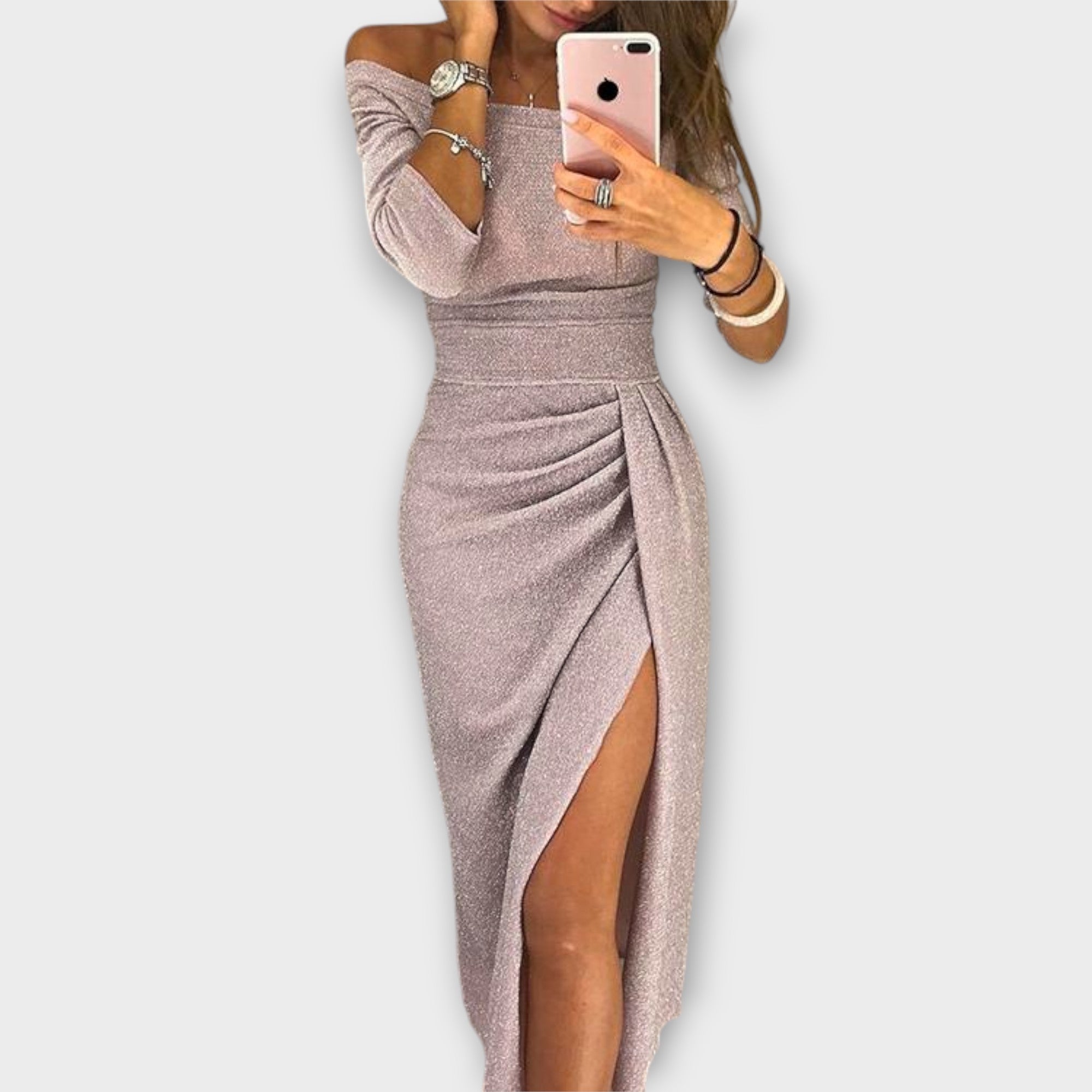 Lena | Rochie Elegantă fără Umeri