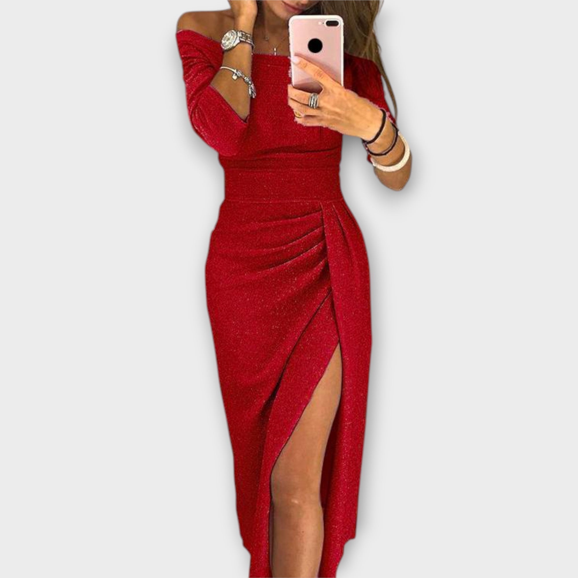 Lena | Rochie Elegantă fără Umeri