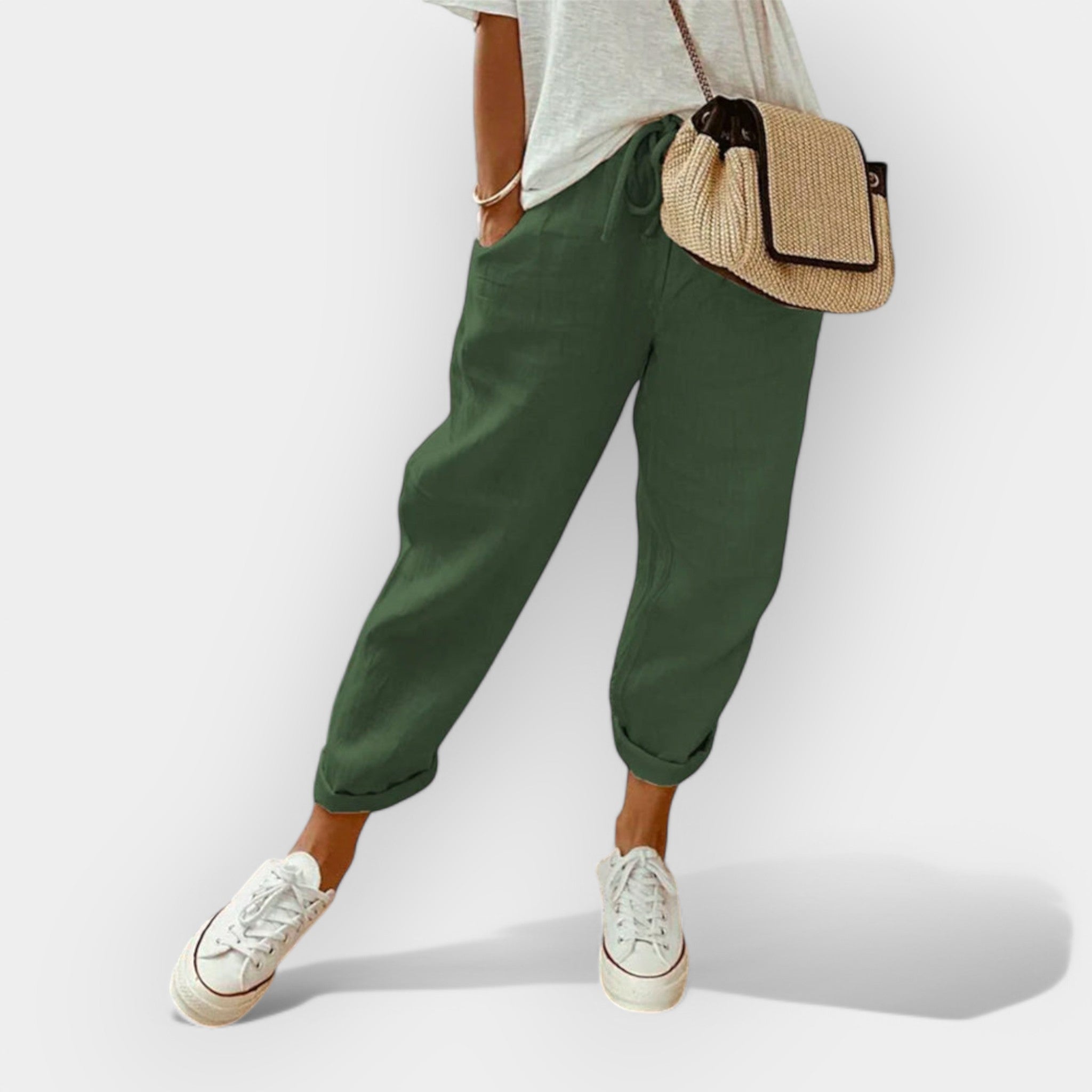 Helga | Pantaloni lejeri din in