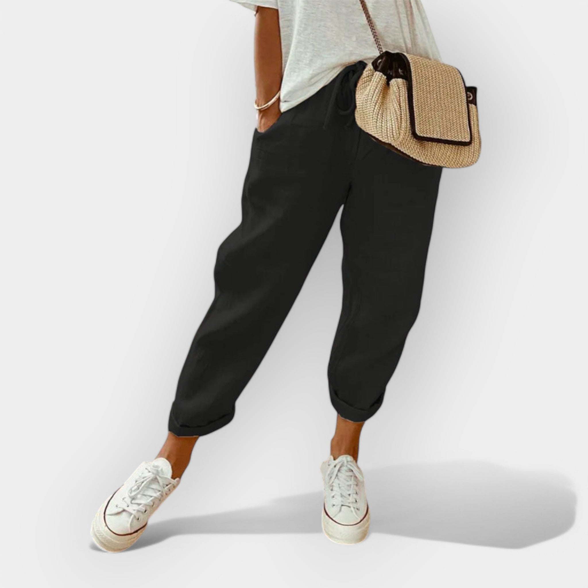 Helga | Pantaloni lejeri din in