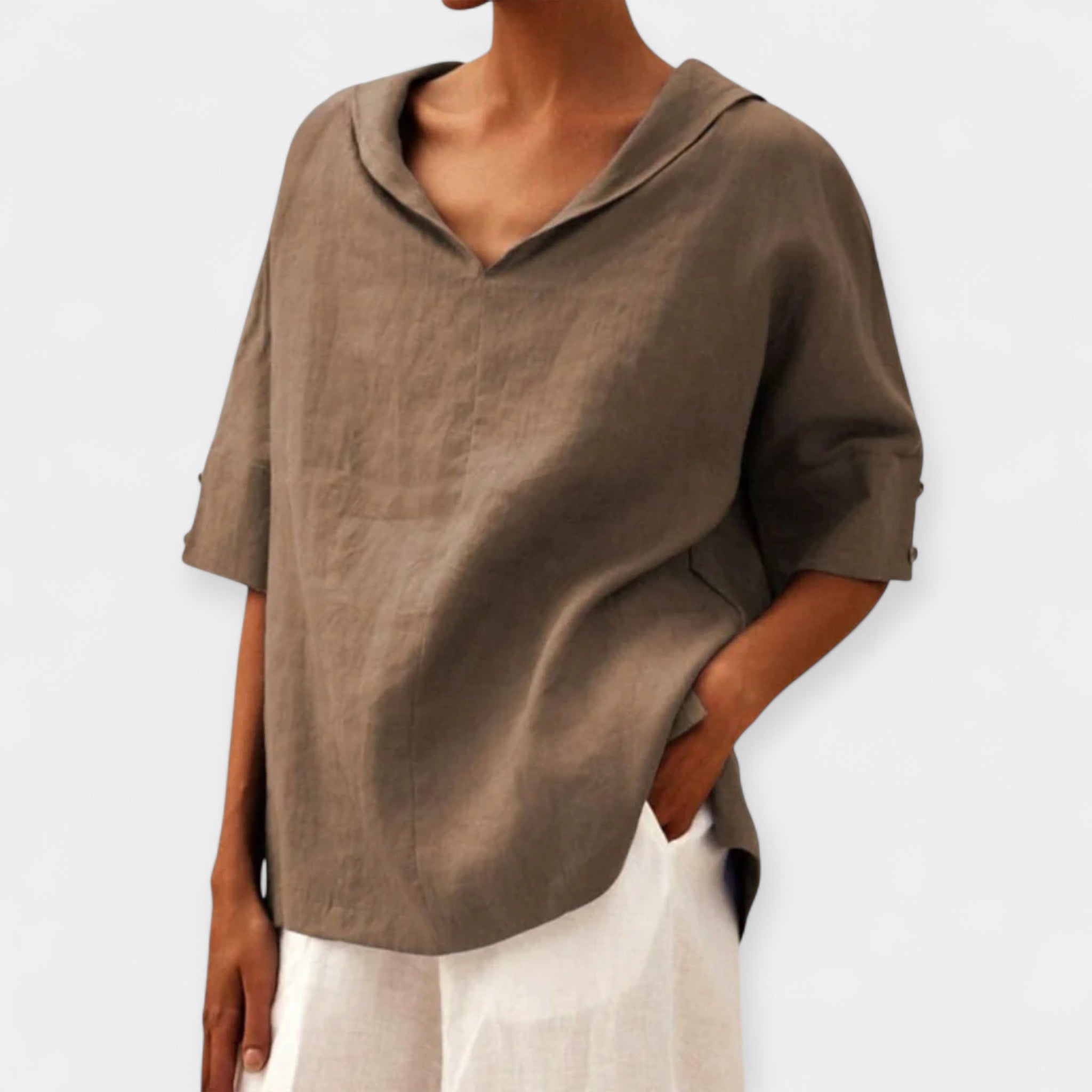 Soraya | Bluza din in cu croi larg