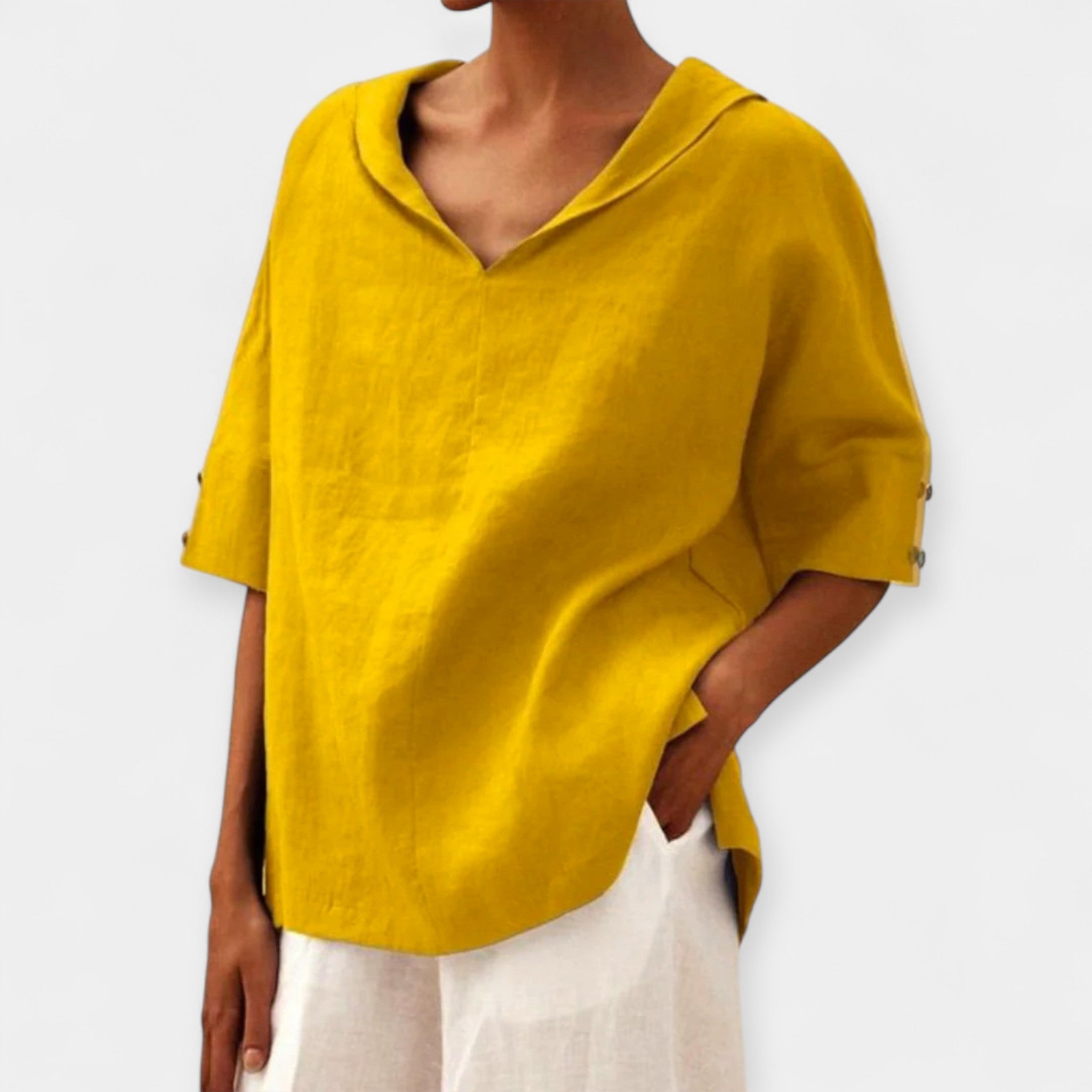 Soraya | Bluza din in cu croi larg