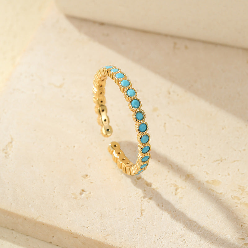 Index Gold — Inel Deschis Minimalist cu Zirconiu