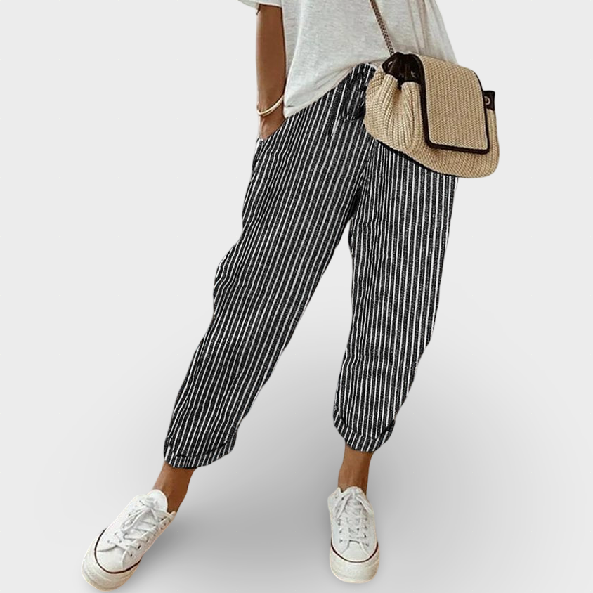 Helga | Pantaloni lejeri din in