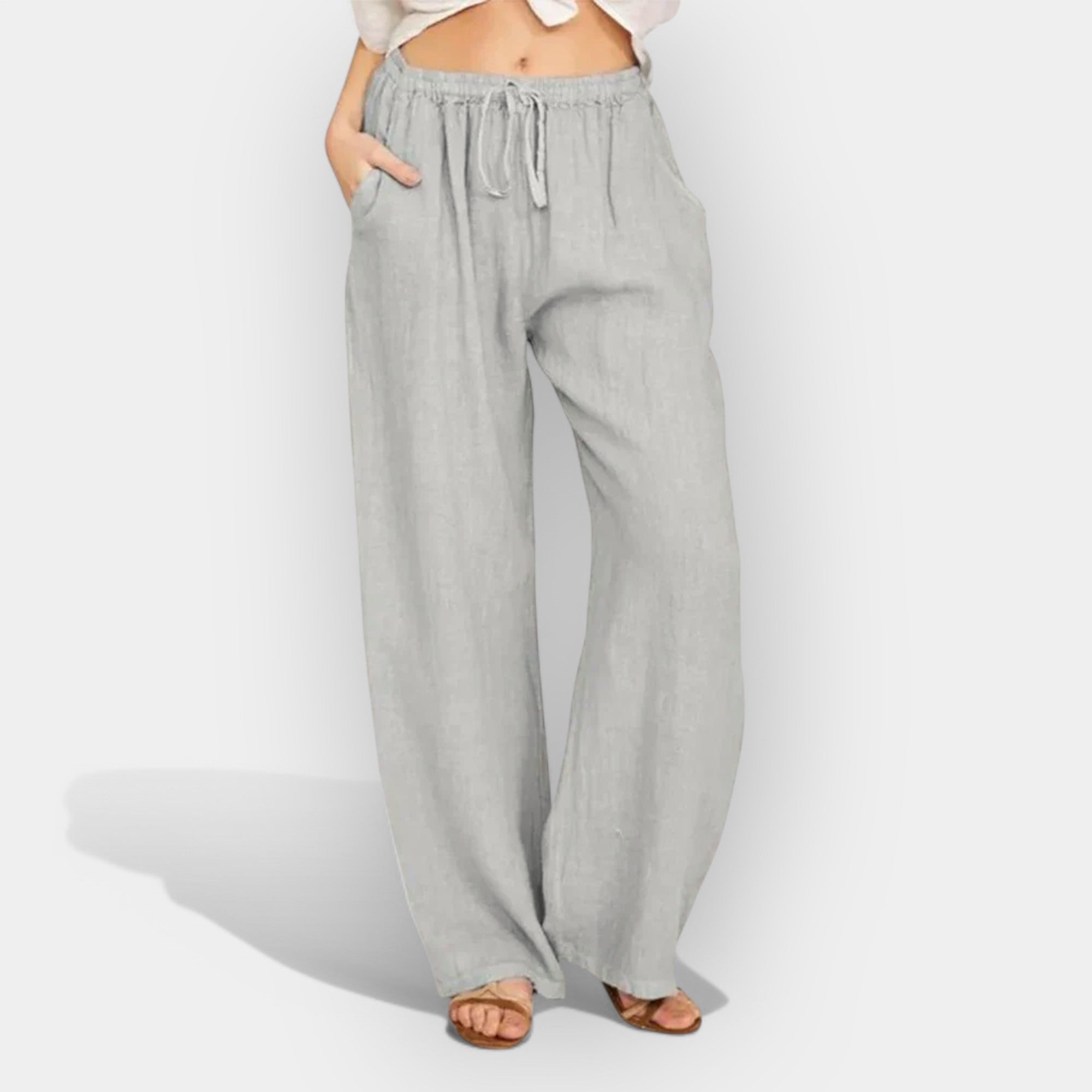 Ivana | Pantaloni de in airy pentru vară