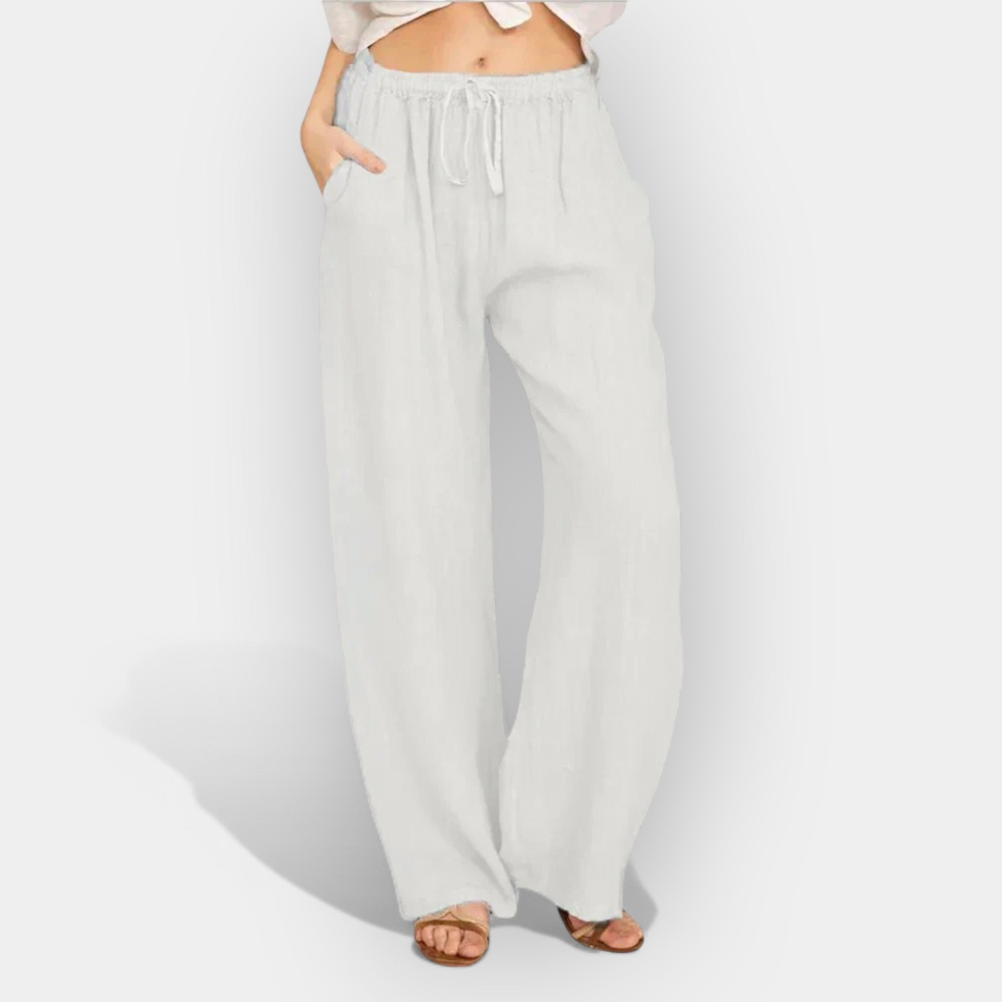 Ivana | Pantaloni de in airy pentru vară