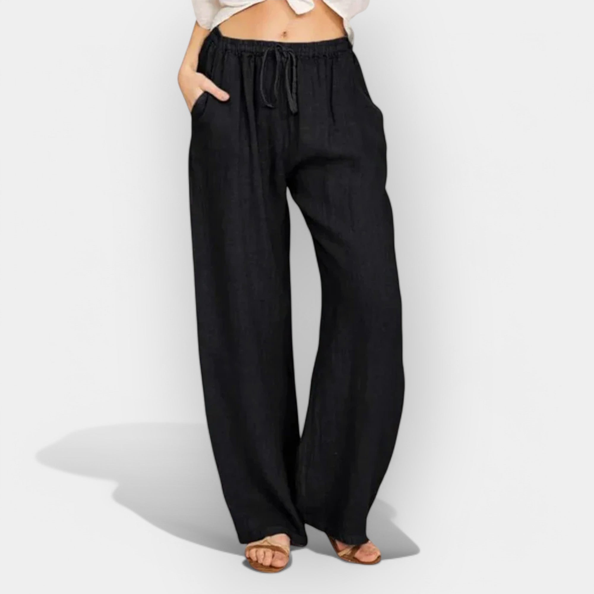 Ivana | Pantaloni de in airy pentru vară