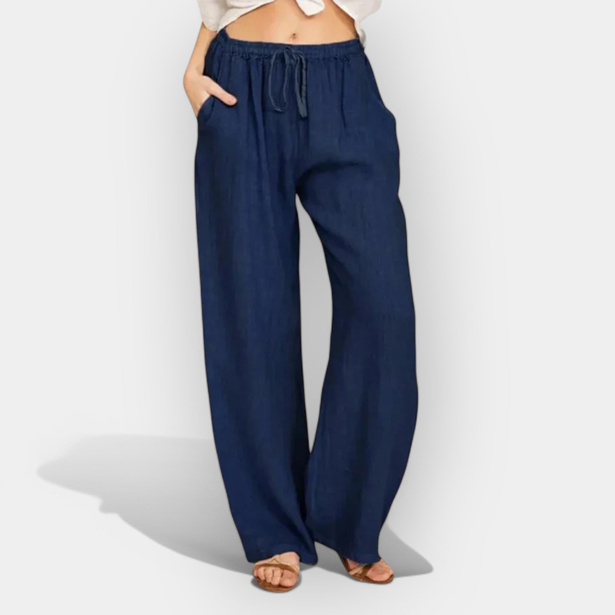 Ivana | Pantaloni de in airy pentru vară