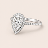 Picătură de Apă — Inel Gota cu Moissanite