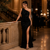 Velora – rochie elegantă cu strălucire și deschidere
