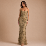 Sara – rochie sirenă brodată