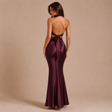 Luciana – rochie ajustată din satin cu cădere
