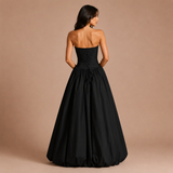 Isabela - Rochie fără bretele cu corset plisat și fustă voluminoasă