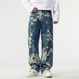 Edvard | Jean Denim cu Efect Pixelat pentru Bărbați