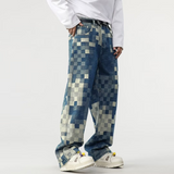 Edvard | Jean Denim cu Efect Pixelat pentru Bărbați