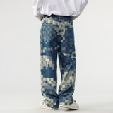 Edvard | Jean Denim cu Efect Pixelat pentru Bărbați