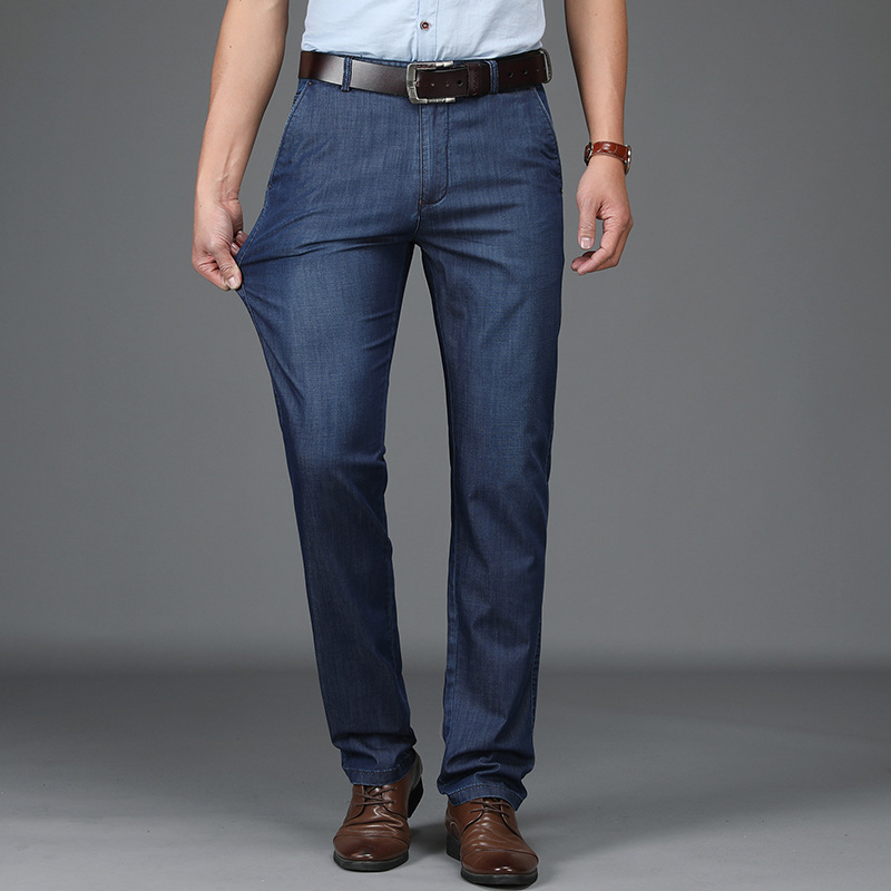Claes | Pantaloni din Denim Elastic cu Croi Clasic pentru Bărbați
