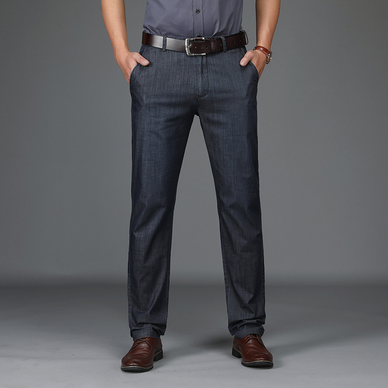 Claes | Pantaloni din Denim Elastic cu Croi Clasic pentru Bărbați