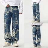 Edvard | Jean Denim cu Efect Pixelat pentru Bărbați