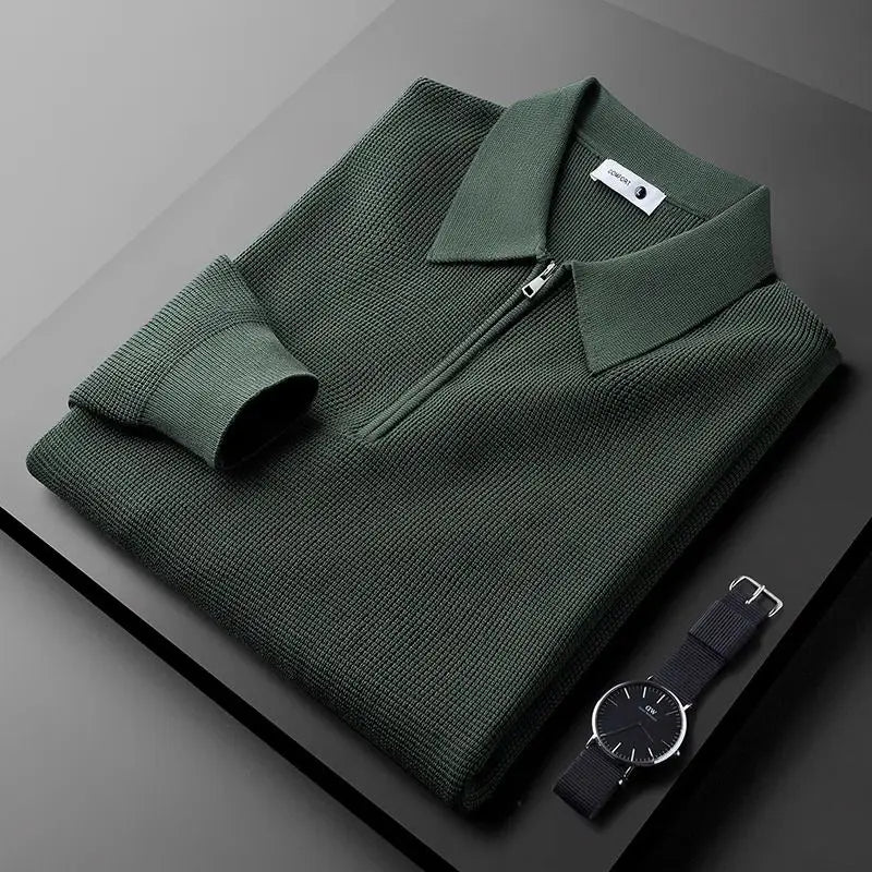 Gudmund | SWEATER CU WAFFLE KLASICAL PENTRU BĂRBAȚI