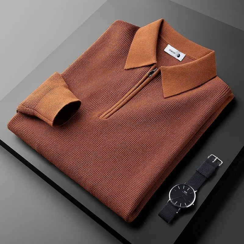 Gudmund | SWEATER CU WAFFLE KLASICAL PENTRU BĂRBAȚI