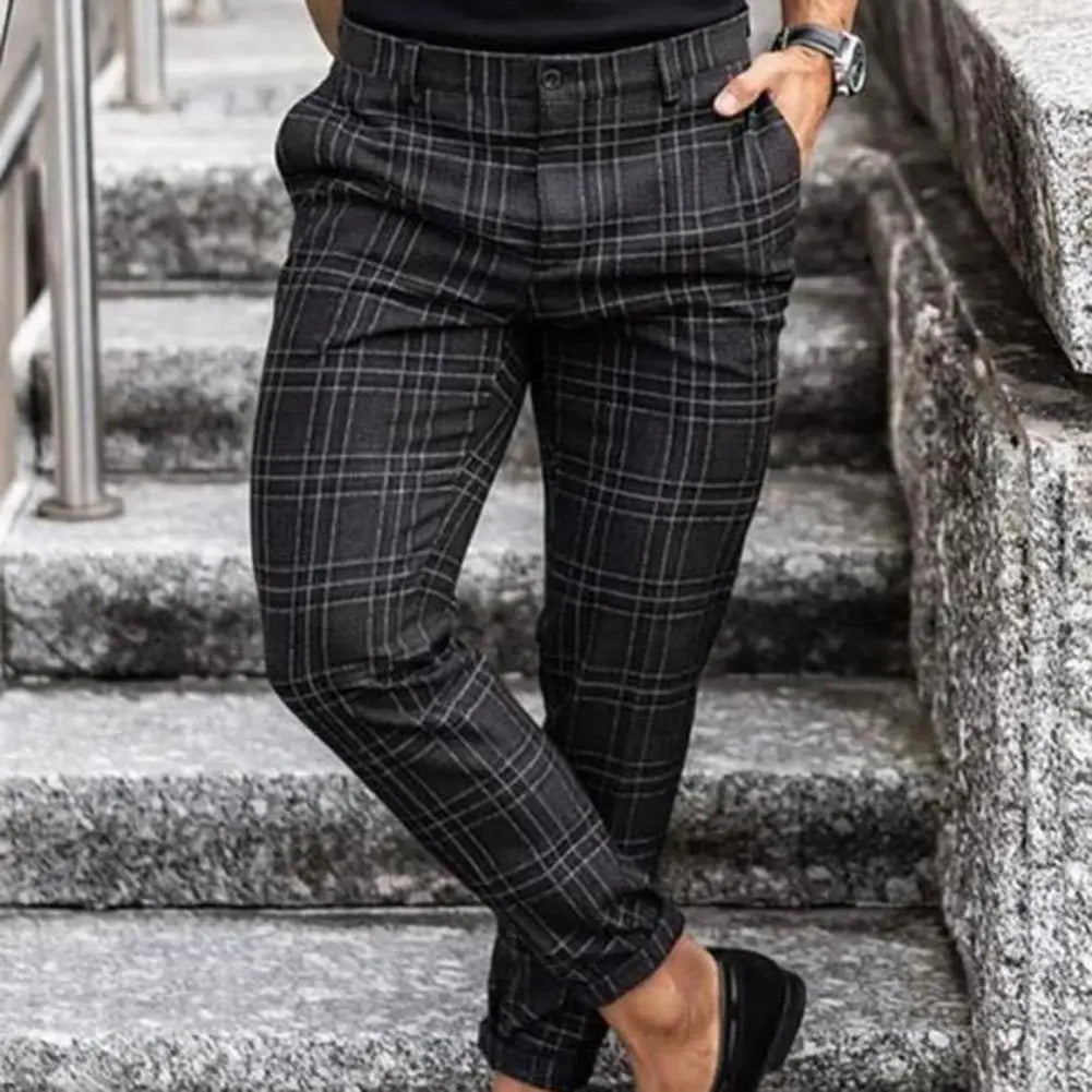 Ståle | Pantaloni Bărbați Largi Cu Carouri