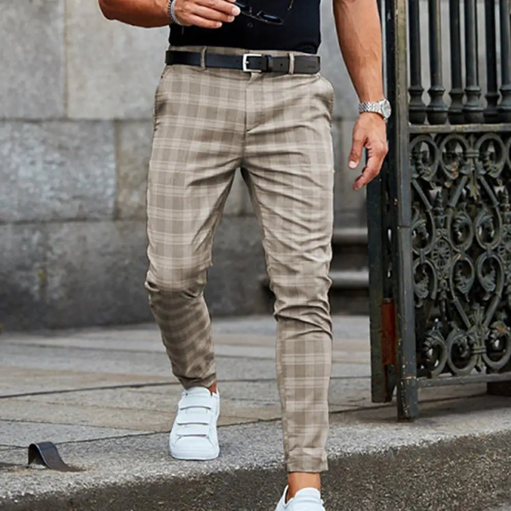 Ståle | Pantaloni Bărbați Largi Cu Carouri
