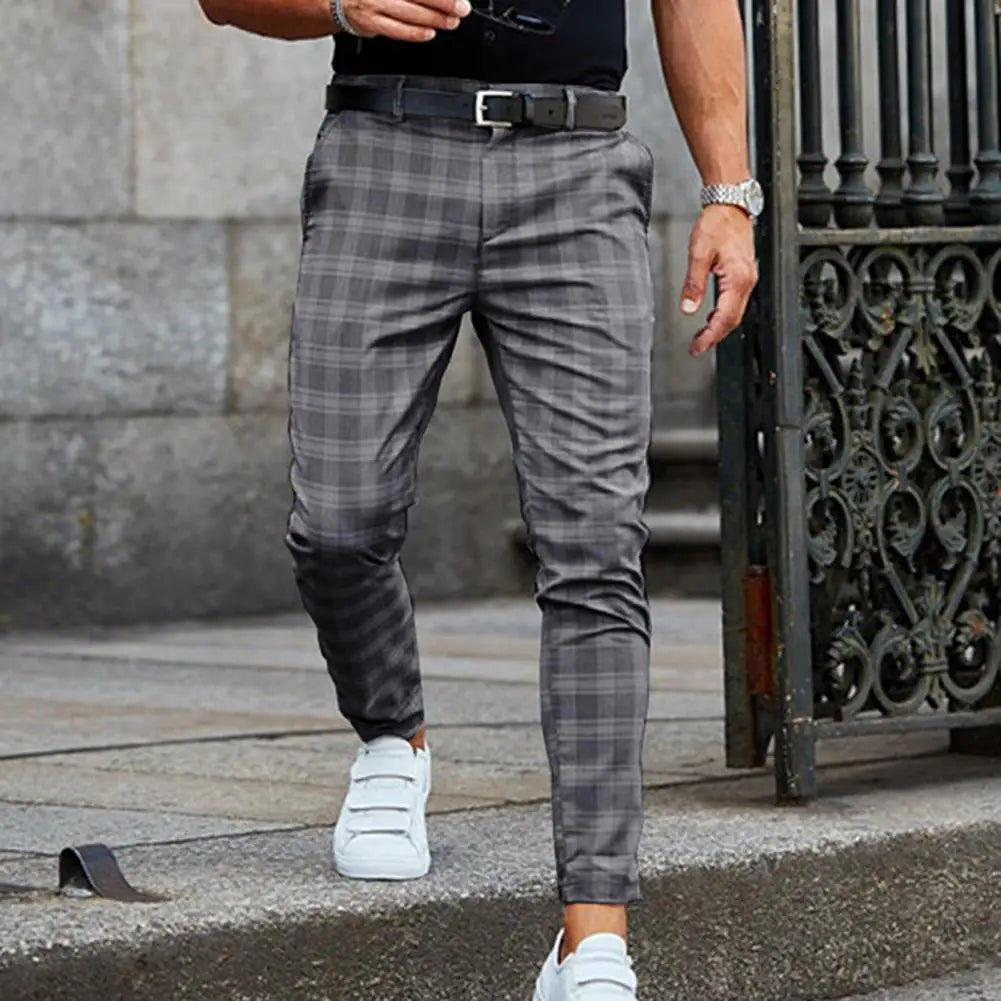 Ståle | Pantaloni Bărbați Largi Cu Carouri