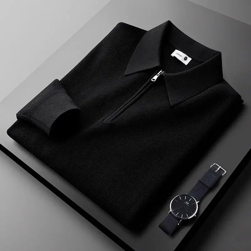 Gudmund | SWEATER CU WAFFLE KLASICAL PENTRU BĂRBAȚI