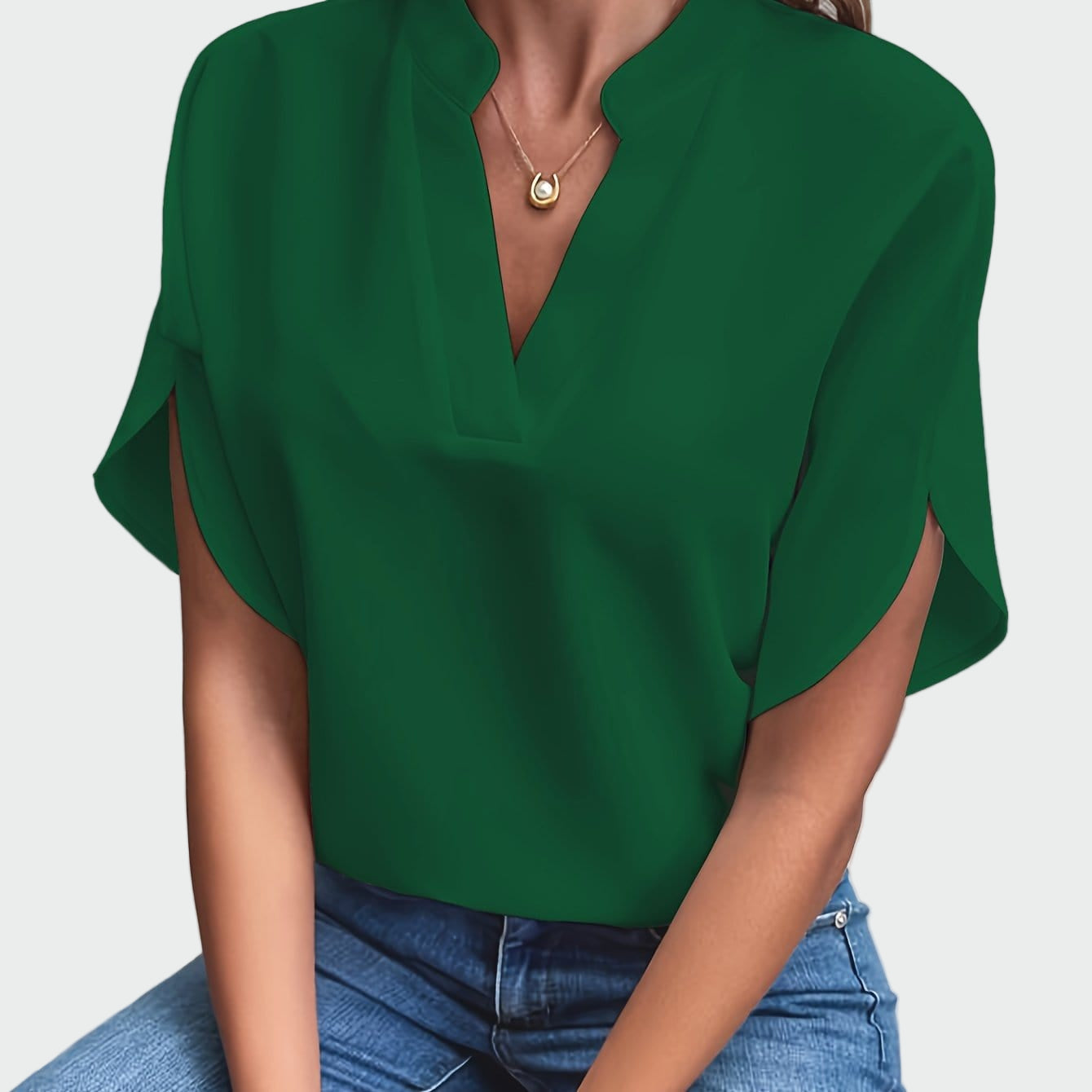 Mariam | Bluză elegantă cu model plus