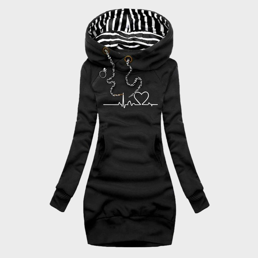 Triin | Rochie de Toamnă cu Model în Formă de Inimă