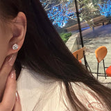 Oval Luxe — Cercei cu Zircon Oval din Argint 925