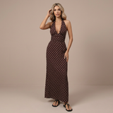 Lola – rochie lungă cu decolteu halter