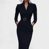 Inês | Rochie Elegantă cu Cinturón
