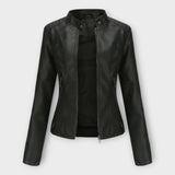 Külli | Geacă elegantă din piele cu linii moderne și stil atemporal